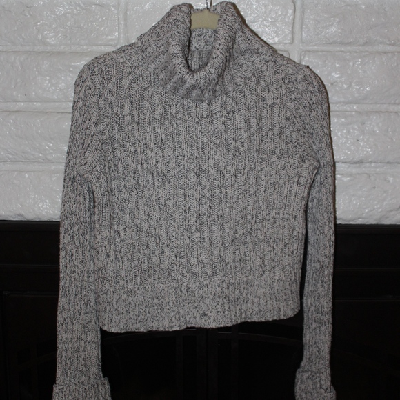 Free People Sweaters - FREE PEOPLE Grey Marbled Turtleneck Sweater